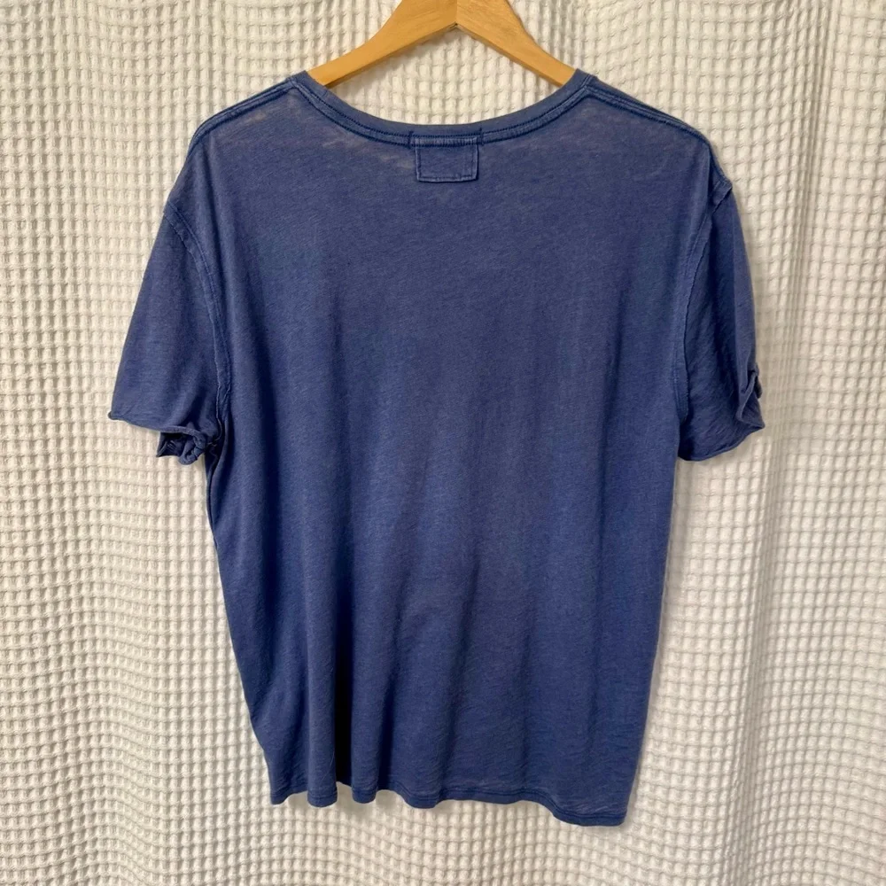 Free People We the Free Blue Crew Neck Tee Size Extra Small